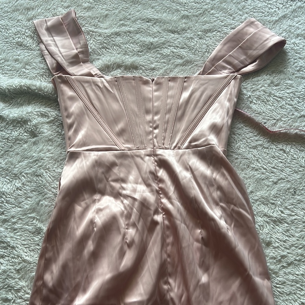 Corset dress, baby pink, satin, size small - Picture 5 of 5
